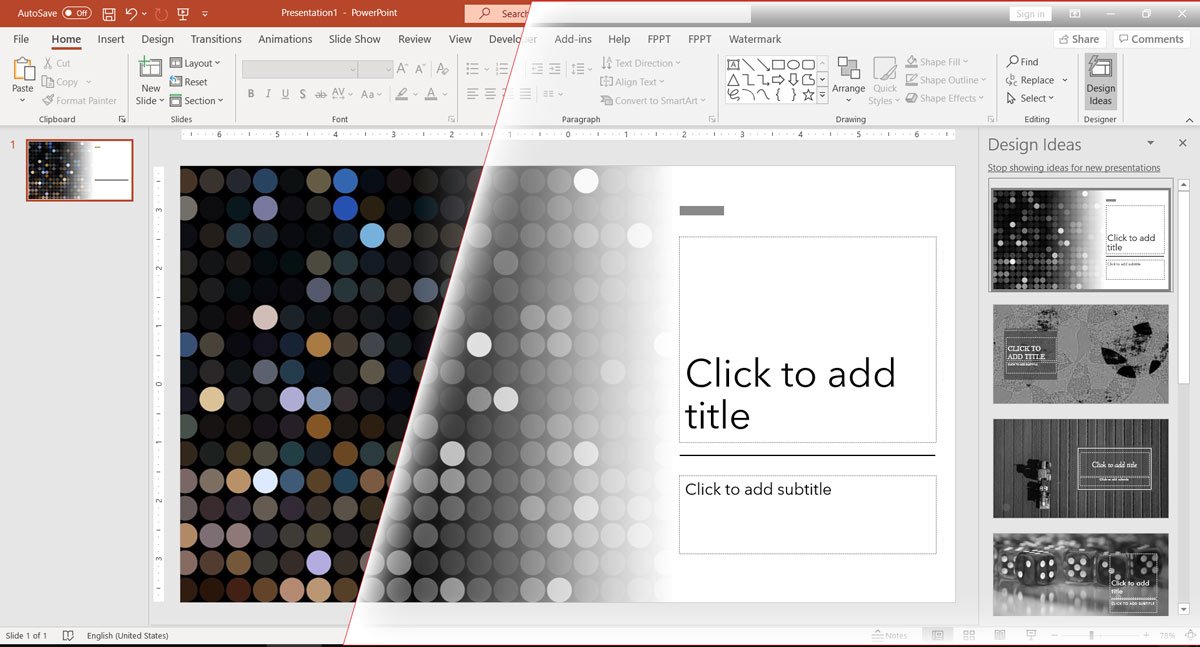 powerpoint for mac become black and white